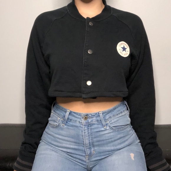 Converse Tops - CONVERSE Crop Button Up